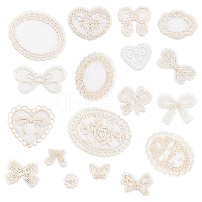 36Pcs 18 Styles Computerized Embroidery Cloth Iron on/Sew on Patches DIY-AN0001-24-1