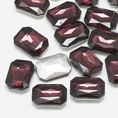 Pointed Back Glass Rhinestone Cabochons RGLA-T079-10x14mm-18-1