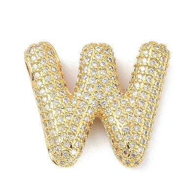 Rack Plating Brass Micro Pave Cubic Zirconia Pendants KK-Q790-01W-G-1