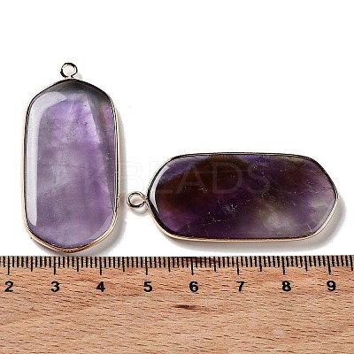 Natural Amethyst Pendants G-G063-02B-1