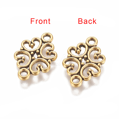 Tibetan Style Alloy Flower Links connectors TIBE-990-AG-RS-1