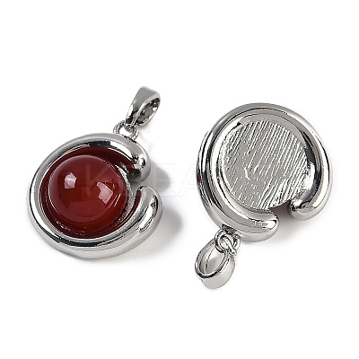 Natural Carnelian(Dyed & Heated) Pendants KK-P283-47P-1