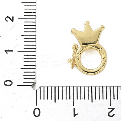 Brass Micro Pave Clear Cubic Zirconia Twister Clasps KK-P293-02A-G-1