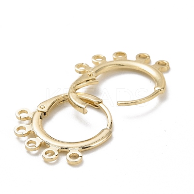 Brass Huggie Hoop Earrings for Women EJEW-M205-01G-1