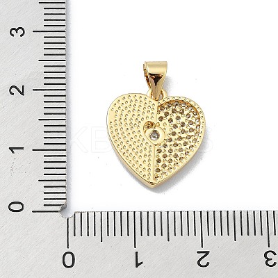 Brass Micro Pave Clear Cubic Zirconia Pendants KK-A221-19A-G-1
