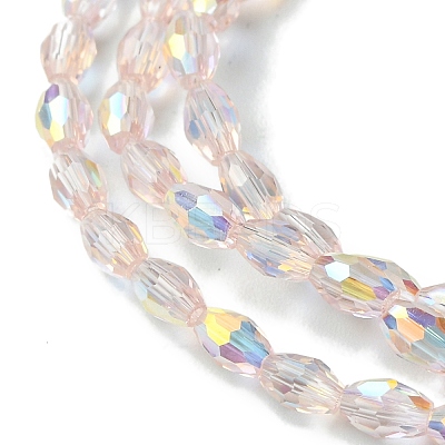 Transparent Electroplate Glass Beads Strands GLAA-K064-04A-AB02-1