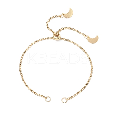 3Pcs 3 Styles 2.5MM Brass Cable Chain Slider Bracelet Makings AJEW-JB01520-1