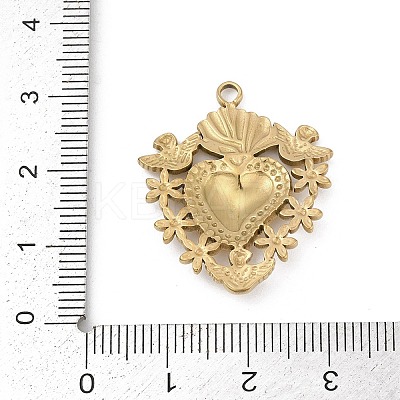 304 Stainless Steel Pendants STAS-D366-05B-G-1