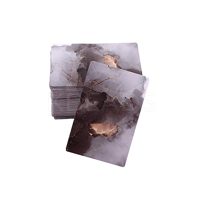 100Pcs Rectangle Gold Stamping Paper Necklace and Earring Display Cards PW-WG32565-02-1