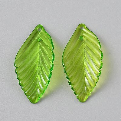 Transparent Acrylic Pendants OACR-CJC0006-25F-1