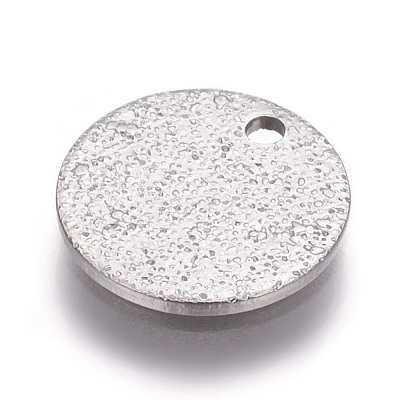 Tarnish Resistant 304 Stainless Steel Textured Pendants LS-STAS-I098-01-10mm-P-1