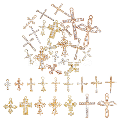 34pcs 17 styles Zinc Alloy Pendants FIND-AR0005-30-1