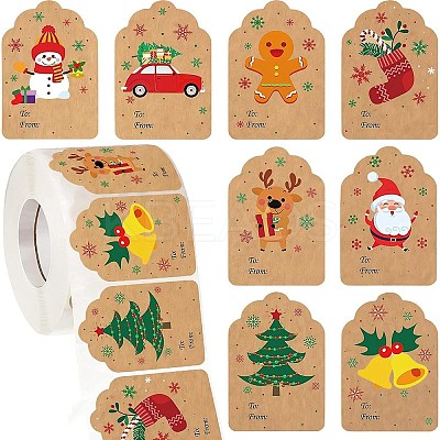 Christmas Theme Cartoon Paper Stickers STIC-P013-07A-1