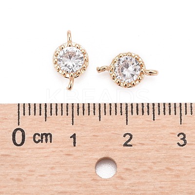 Flower Brass Micro Pave Cubic Zirconia Links ZIRC-L054-09KCG-NR-1