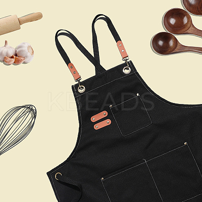 Canvas Cotton Apron AJEW-WH20060-29B-1