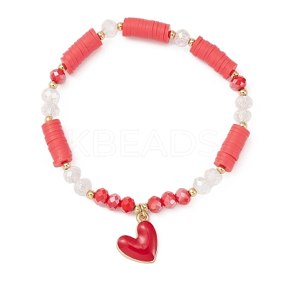 3Pcs 3 Style Polymer Clay Heishi Surfer Stretch Bracelets Set BJEW-TA00317-1