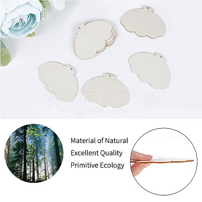 Animal Theme Unfinished Blank Wooden Pendants Set for Painting Arts WOOD-WH0124-26F-1