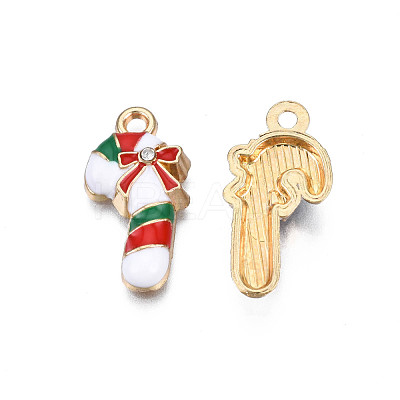 Rack Plating Alloy Enamel Pendants ENAM-N055-157-1