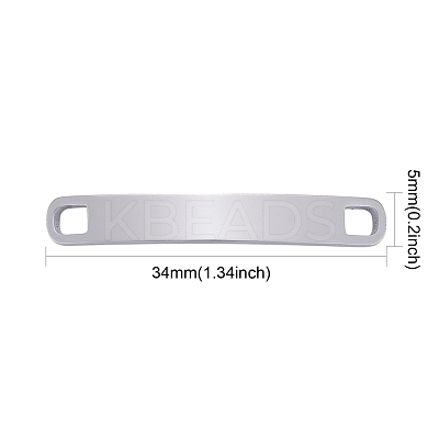 Tarnish Resistant 304 Stainless Steel Curve Bar Links Connectors STAS-I140-35S-1