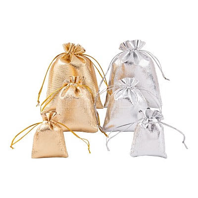 60Pcs 6 Style Organza Bags OP-LS0001-03-1