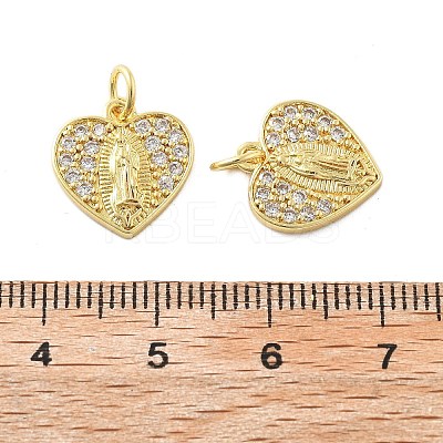 Brass Micro Pave Cubic Zirconia Pendants KK-C092-24N-G-1