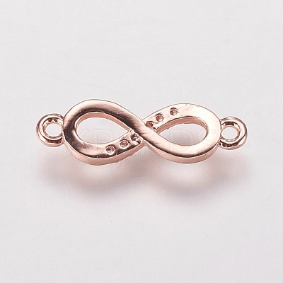 Brass Cubic Zirconia Links KK-P134-57RG-1