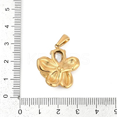 304 Stainless Steel Rhinestone Pendants STAS-K291-06G-01-1