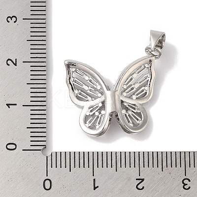Rack Plating Brass & Cubic Zirconia Pendants KK-L216-014P-01-1
