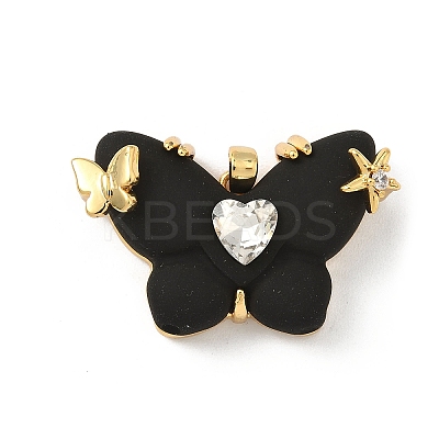 Brass Micro Pave Cubic Zirconia Pendants KK-F905-16G-1