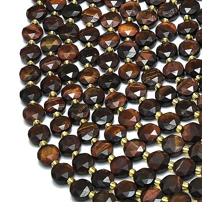 Dyed Natural Red Tiger Eye Beads Strands G-C116-A70-02-1