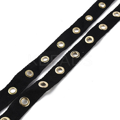 Polyester Grommet Eyelet Twill Tape Trim OCOR-WH0080-85-1