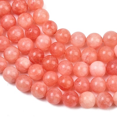 Natural Dyed White Jade Beads Strands GG-CBAEB22-B01-8mm-13-1