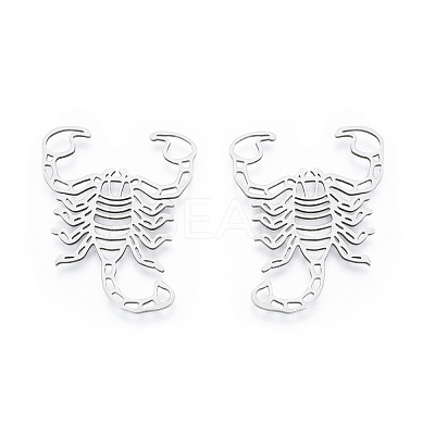 201 Stainless Steel Filigree Joiners STAS-N090-LA924-1-1