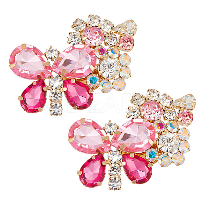 2Pcs Alloy Rhinestone Detachable Shoe Buckle Clips FIND-AR0004-59-1