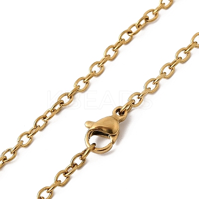 304 Stainless Steel Cable Chain Necklaces STAS-O053-06G-1