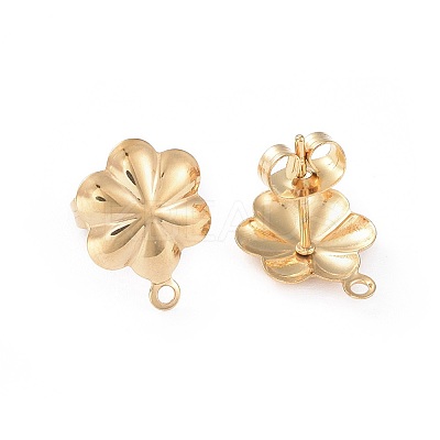 201 Stainless Steel Stud Earring Findings STAS-L199-11G-1