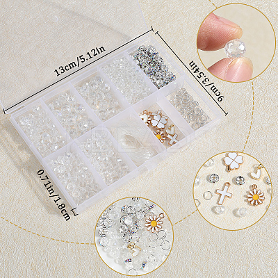 DIY Glass Beads & Alloy Enamel Charms Bracelets Making Kits DIY-SP0001-57C-1