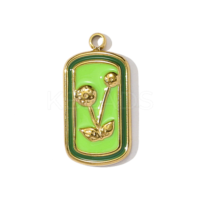 304 Stainless Steel Enamel Pendants STAS-OY001-95G-1