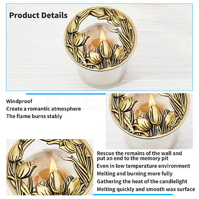 Zinc Alloy Candle Lids PALLOY-PH0013-61-1