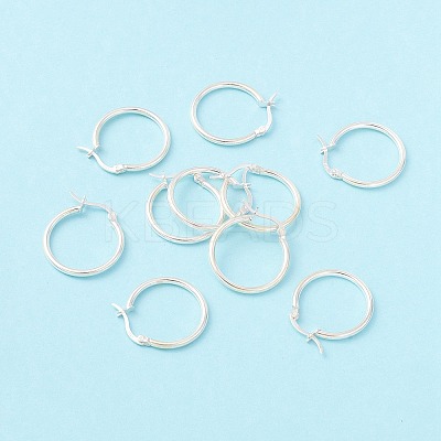 925 Sterling Silver Hoop Earrings STER-P047-13C-S-1