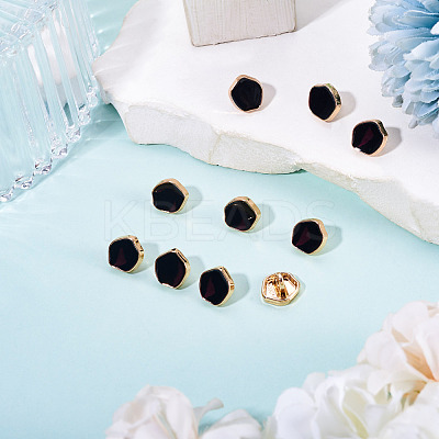 10Pcs 1-Hole Alloy Enamel Shank Buttons BUTT-TA0001-37-1