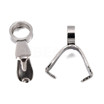 Tarnish Resistant 201 Stainless Steel Pinch Bails STAS-E076-09-1