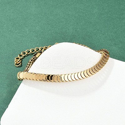 304 Stainless Steel Link Chain Bracelets for Women BJEW-Z143-16G-1