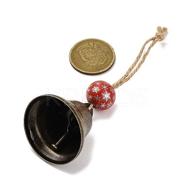 Christmas Iron Bell Hanging Ornaments HJEW-JM02443-1