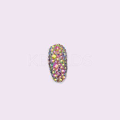 Glass Rhinestone Flat Back Cabochons RGLA-S002-04SS-42-1