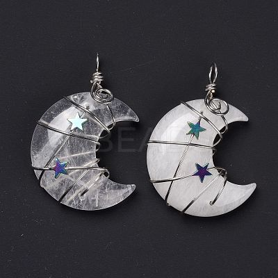 Natural Quartz Crystal Pendants X-G-B023-01P-08-1
