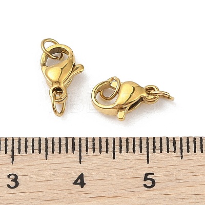 Ion Plating(IP) 304 Stainless Steel Lobster Claw Clasps STAS-A097-03B-G-1