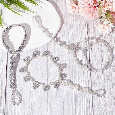 6Pcs 3 Style Clear Resin & ABS Plastic Flower & Starfish Toe Ring Anklets Set AJEW-AN0001-02-1