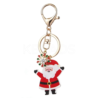 Christmas Theme Printed Acrylic Pendants Keychain KEYC-JKC00887-1