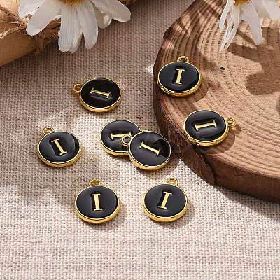 Golden Plated Alloy Charms LS-X-ENAM-S118-02I-1